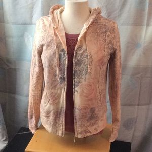 Peach full zip hoodie